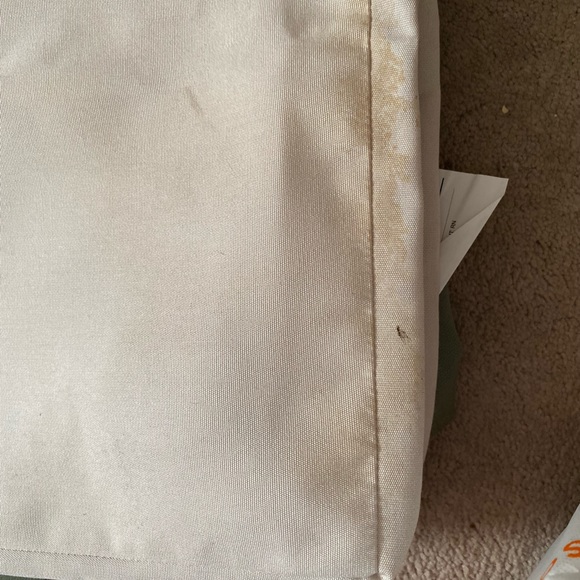 Outdoor chair cushions - set of 10; 2 “Tuscan” - green, and 8 “natural” - white - Picture 12 of 15